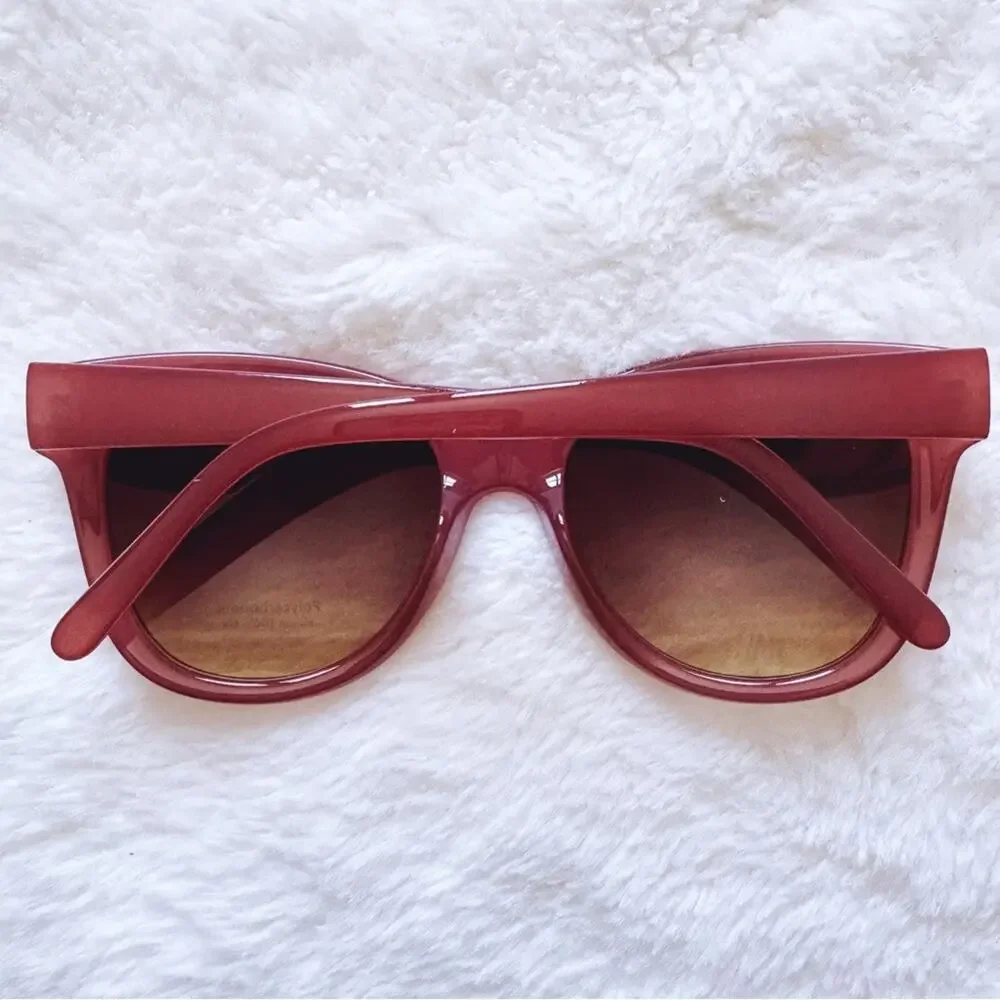 Mina Burgundy Brown Chic Sunglasses